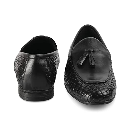 Woven Penny Tassel Loafers-16555