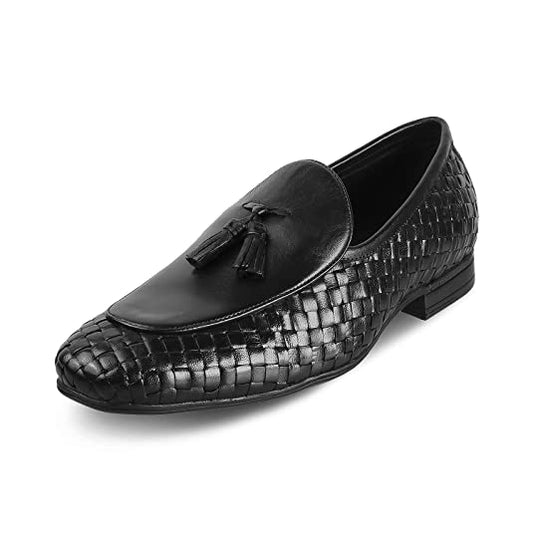 Woven Penny Tassel Loafers-16555