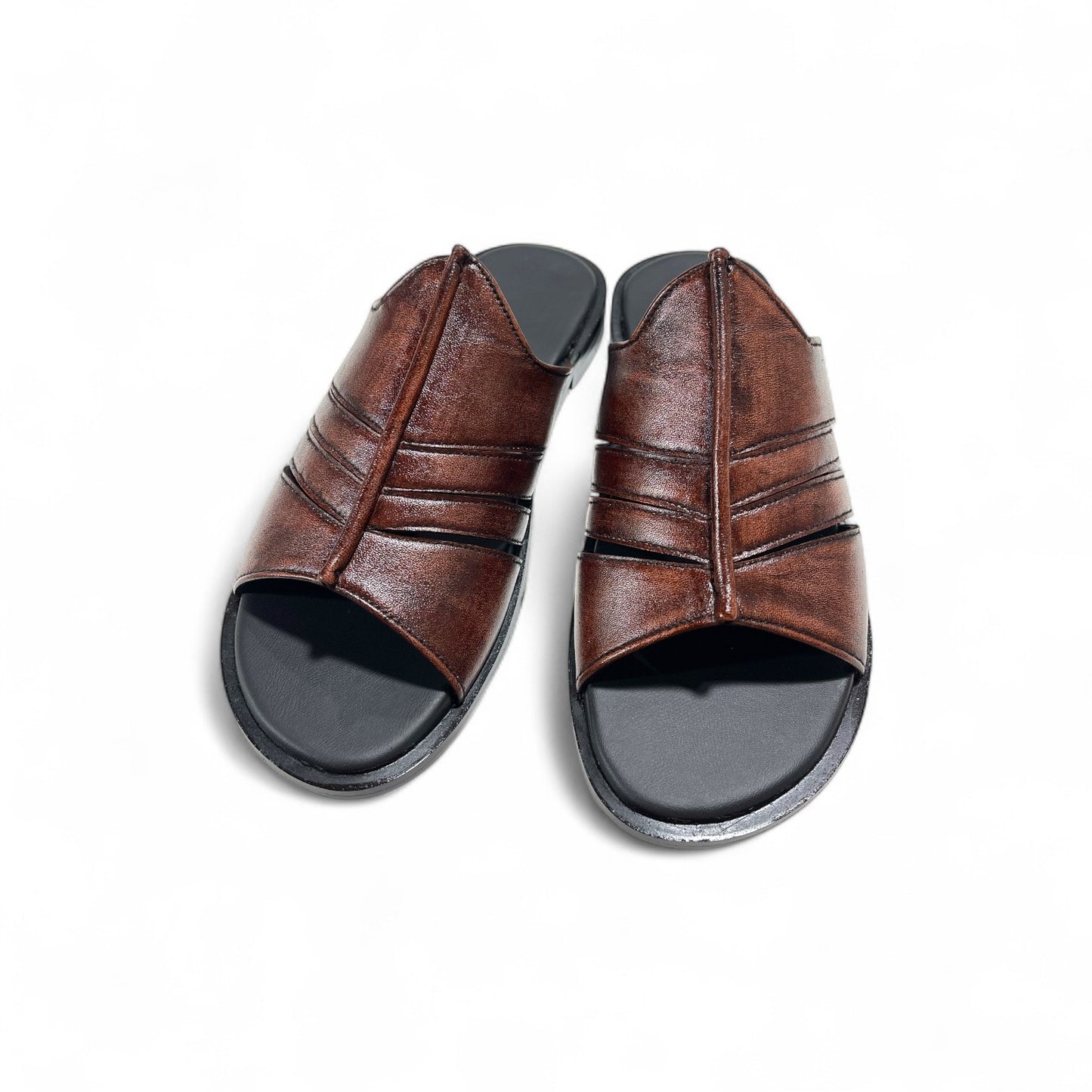 Handcrafted Leather Concave Slip-Ons-16613
