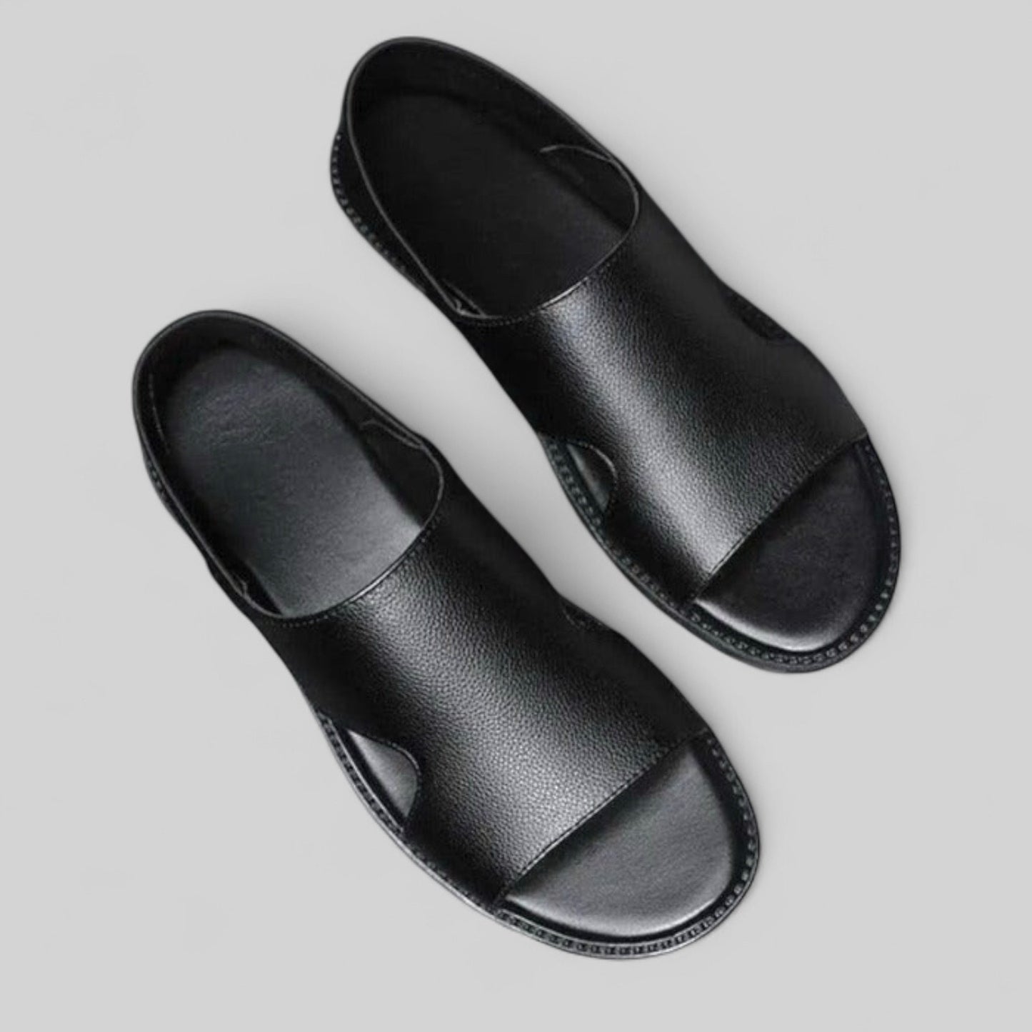 Elegant Leather Toe-Post Sandals- 16586
