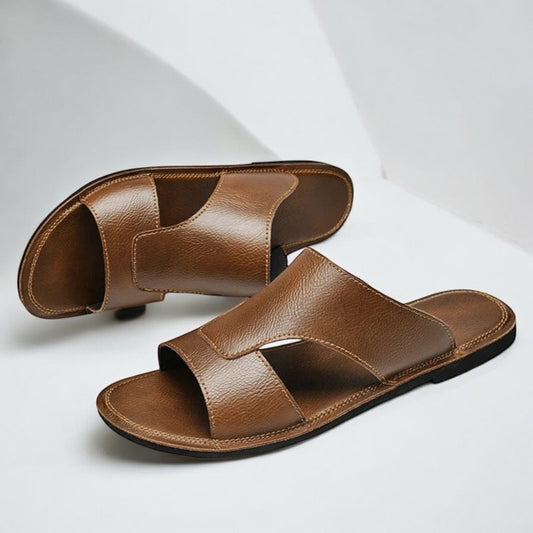 High Quality Minimalist Leather Slide Slippers- 16590