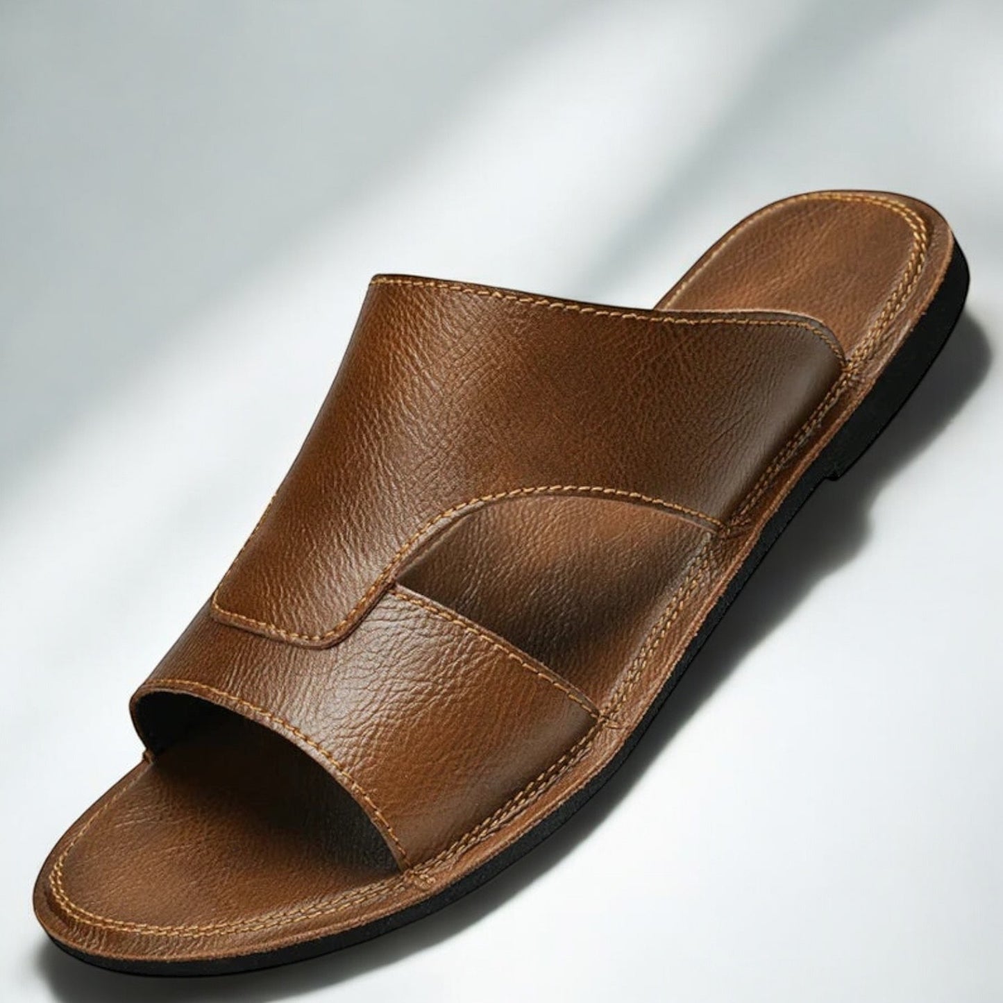 High Quality Minimalist Leather Slide Slippers- 16590