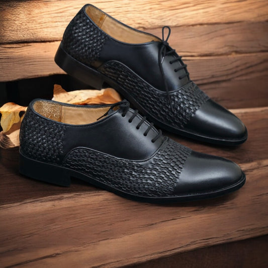 Limited Edition Crocodile-Embossed Oxfords- 16592