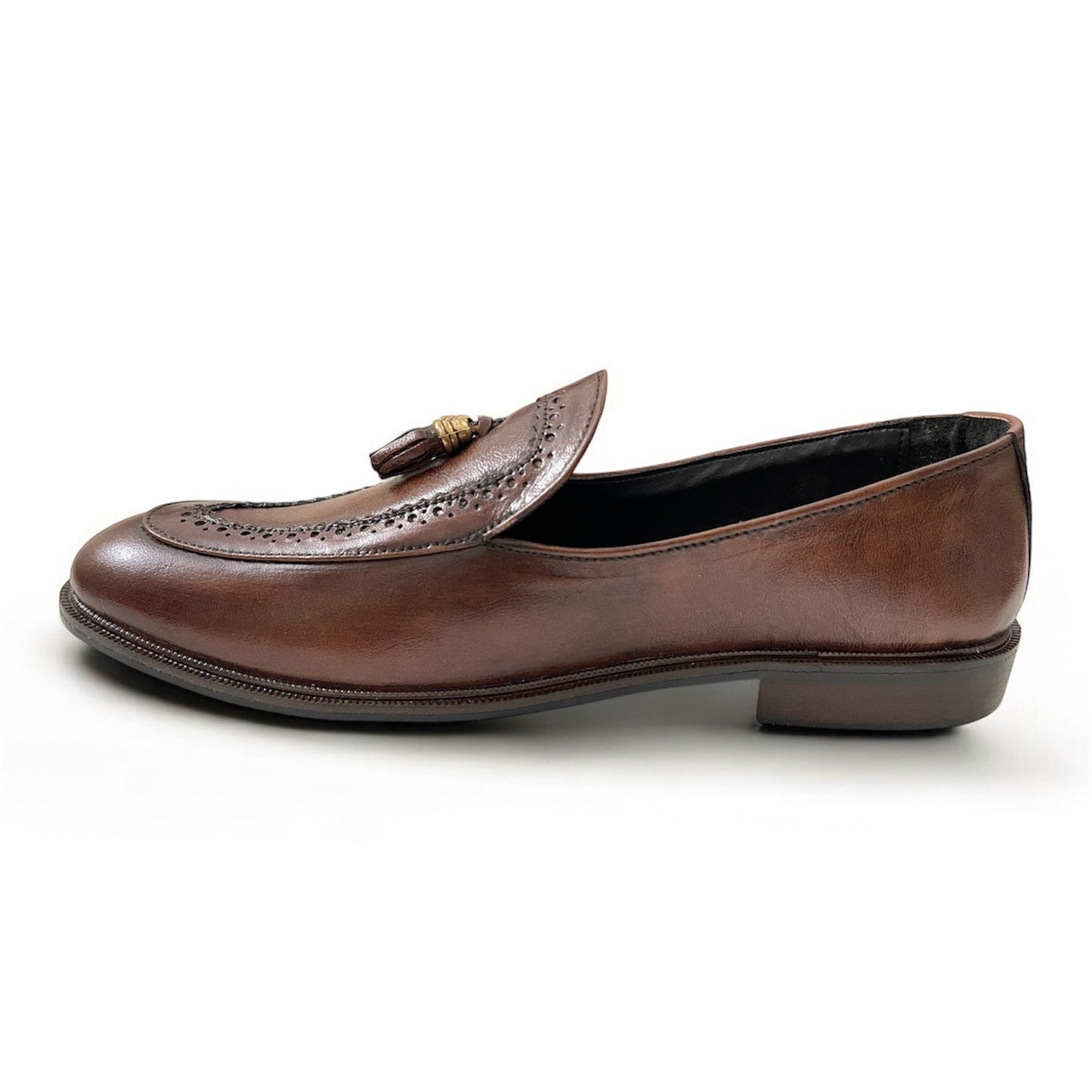 Chestnut Tassel Brown  Brogue Loafers - 16620