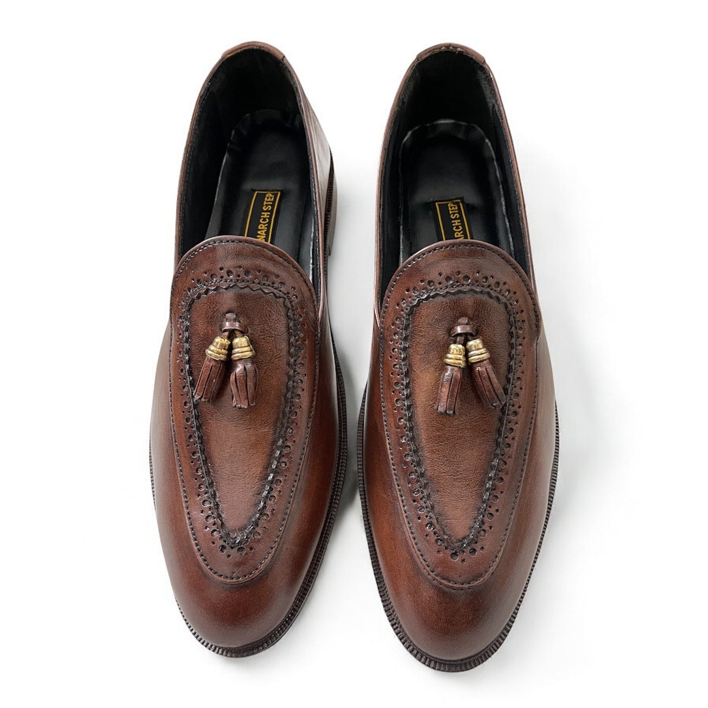Chestnut Tassel Brown  Brogue Loafers - 16620