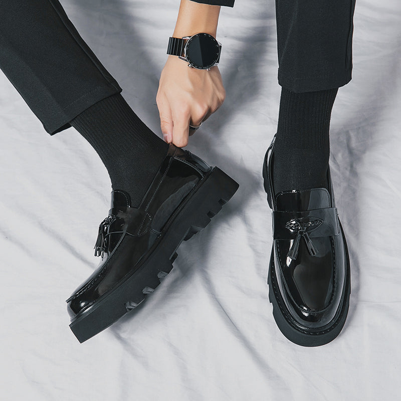 Men’s Formal Black Leather Loafers-16523