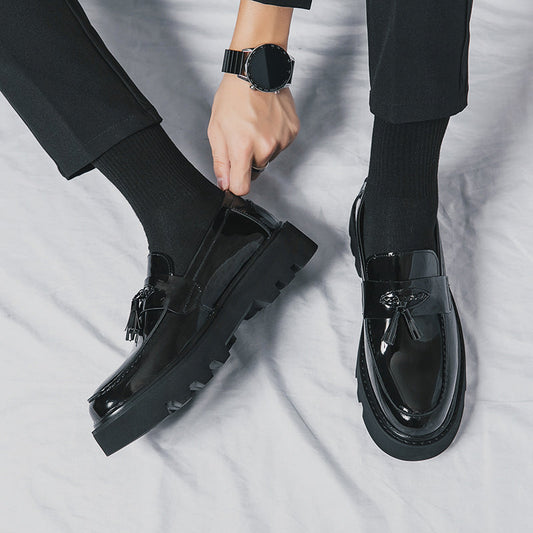 Men’s Formal Black Leather Loafers-16523
