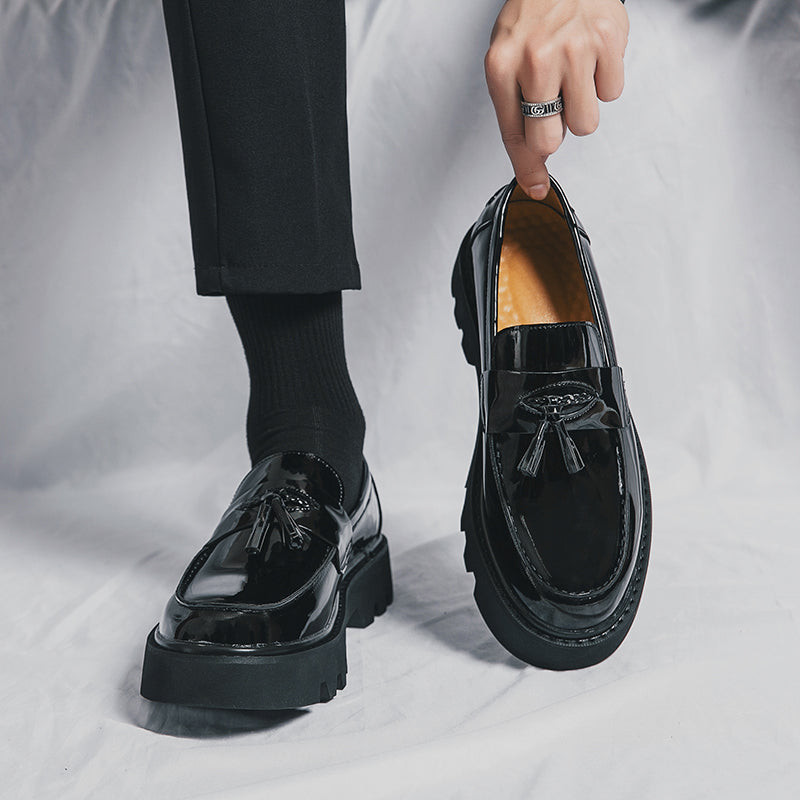 Men’s Formal Black Leather Loafers-16523