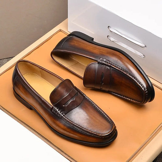 Vanton Glide Penny Leather Loafers- 16580