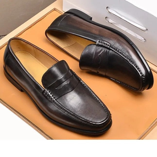 Vanton Glide Penny Leather Loafers- 16580