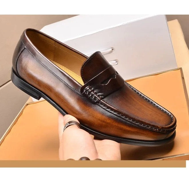 Vanton Glide Penny Leather Loafers- 16580