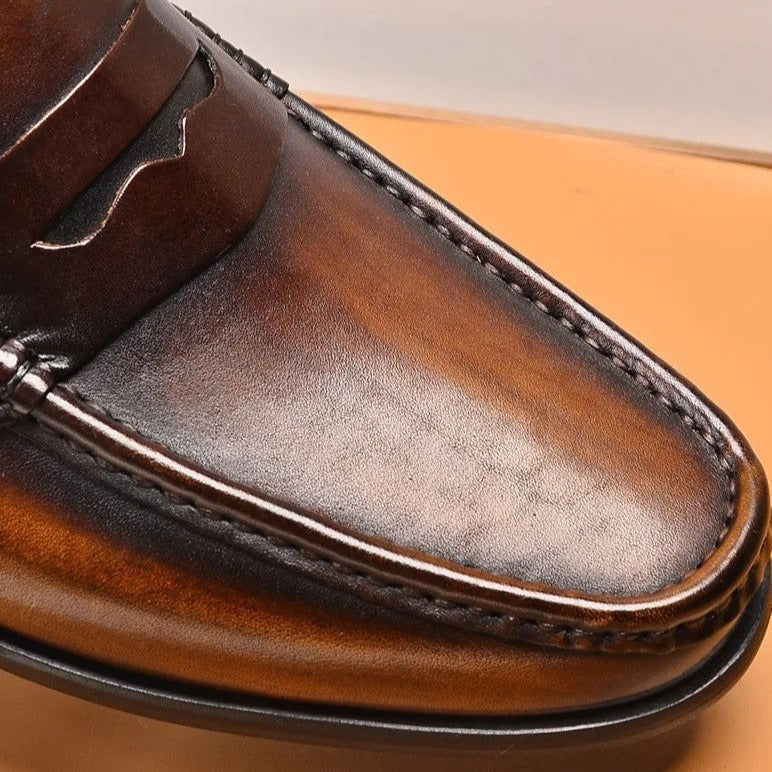 Vanton Glide Penny Leather Loafers- 16580