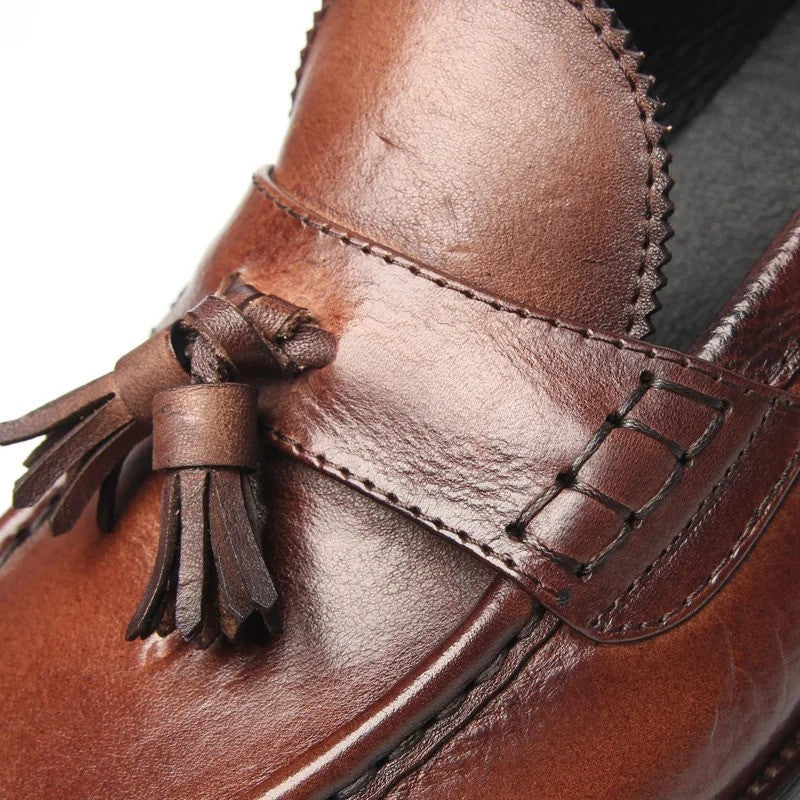 Premium Formal Leather Tassel Loafers For- 16582