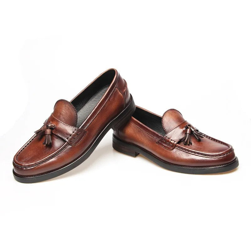 Premium Formal Leather Tassel Loafers For- 16582