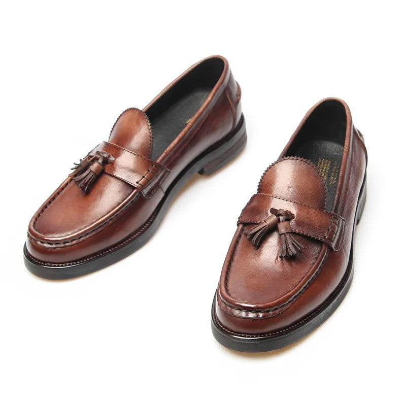 Premium Formal Leather Tassel Loafers For- 16582