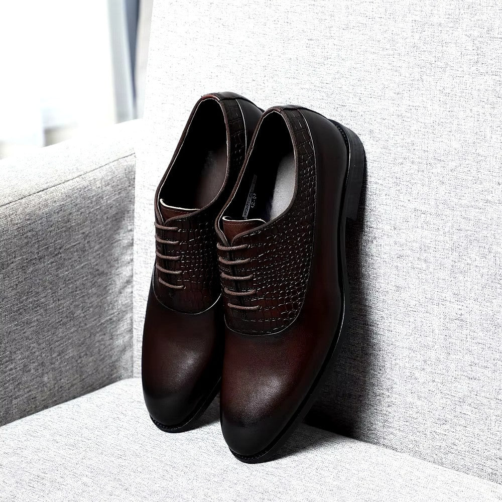 Patina-Finished Handcrafted Dress Shoes-16598