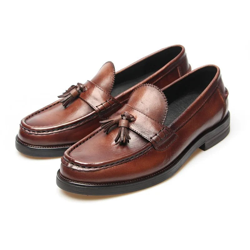 Premium Formal Leather Tassel Loafers For- 16582