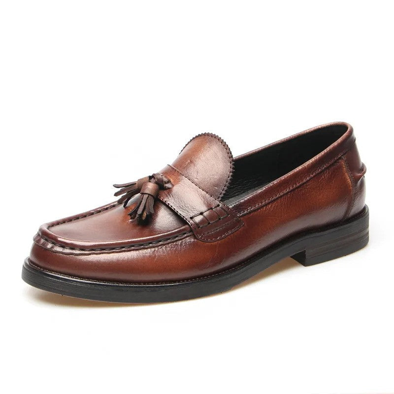 Premium Formal Leather Tassel Loafers For- 16582