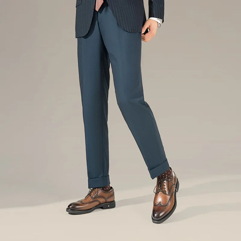 Luxury Brogue Wingtip Leather Shoes-16585