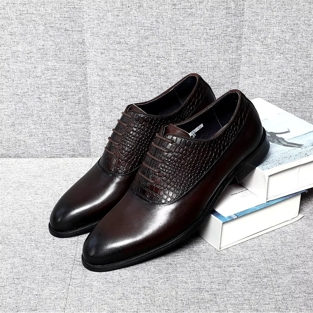 Patina-Finished Handcrafted Dress Shoes-16598