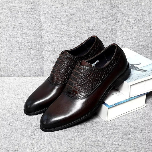 Patina-Finished Handcrafted Dress Shoes-16598