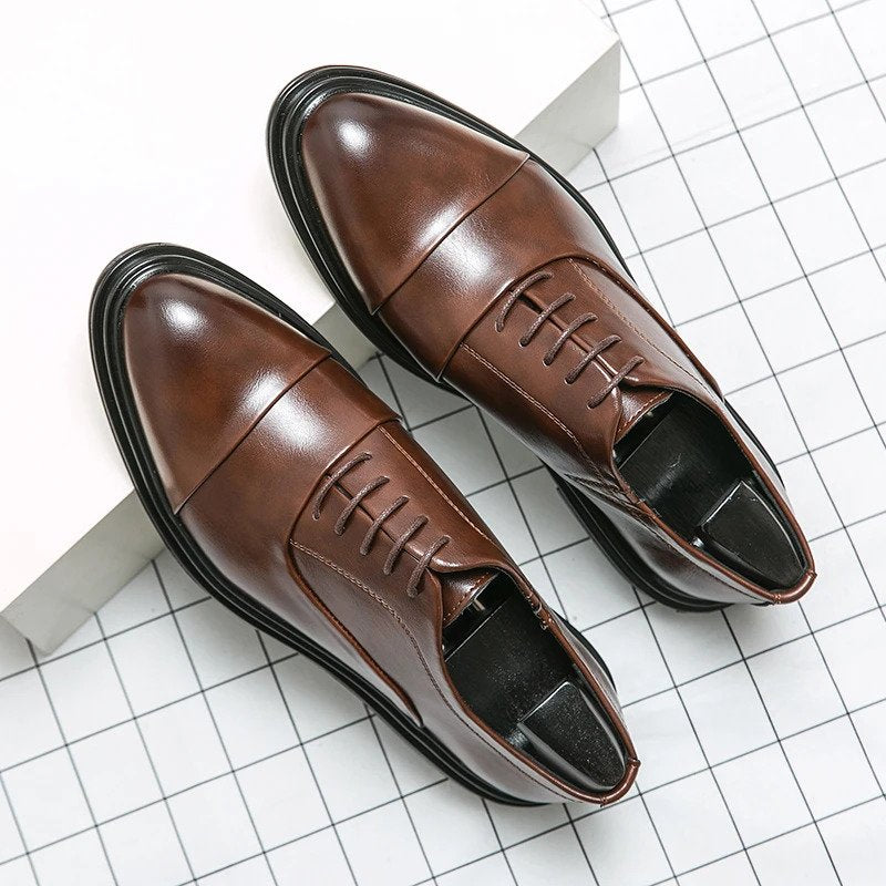 Formal Leather Oxford Cap-Toes-16529