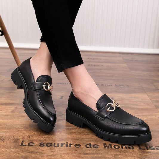 Italian leather wingtips with metal accents-16547