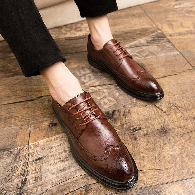 Men’s Formal Italian Oxford Leather Shoes-16527