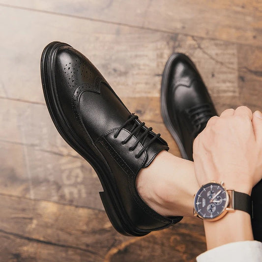 Men’s Formal Italian Oxford Leather Shoes-16527