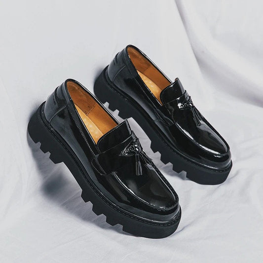 Men’s Formal Black Leather Loafers-16523