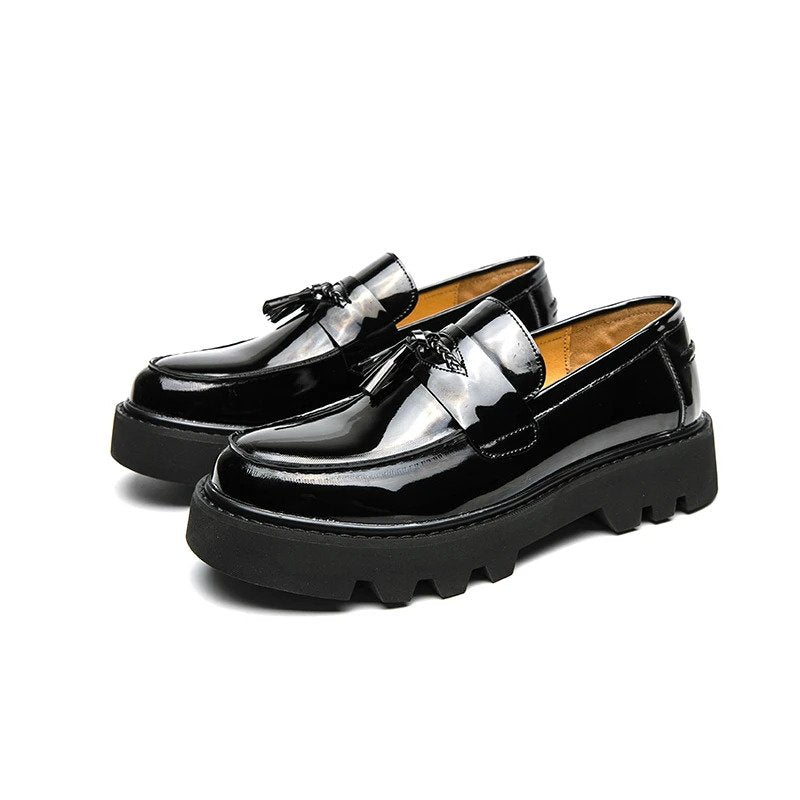 Men’s Formal Black Leather Loafers-16523