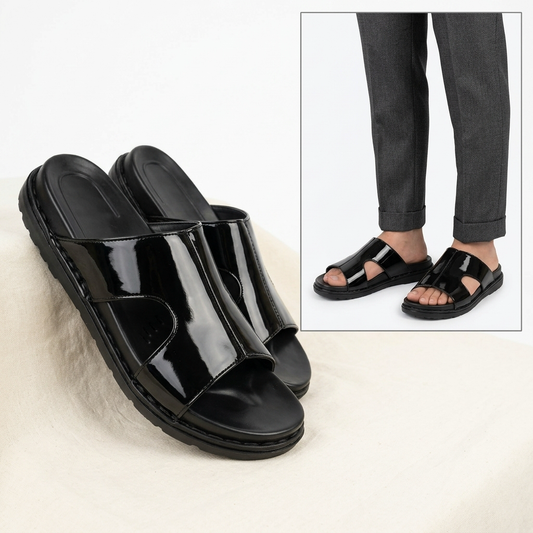 Patina Leather Slippers - 16626