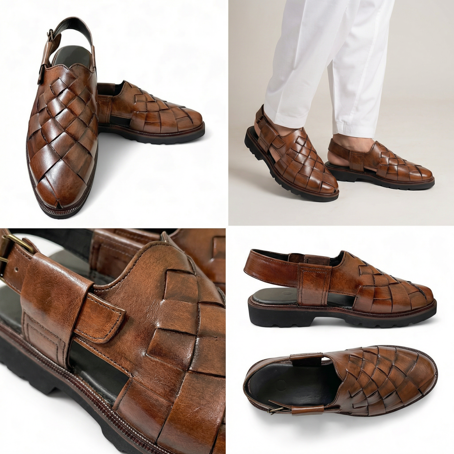 Luxury Criss-Cross Inner Padded leather Sandal-16615