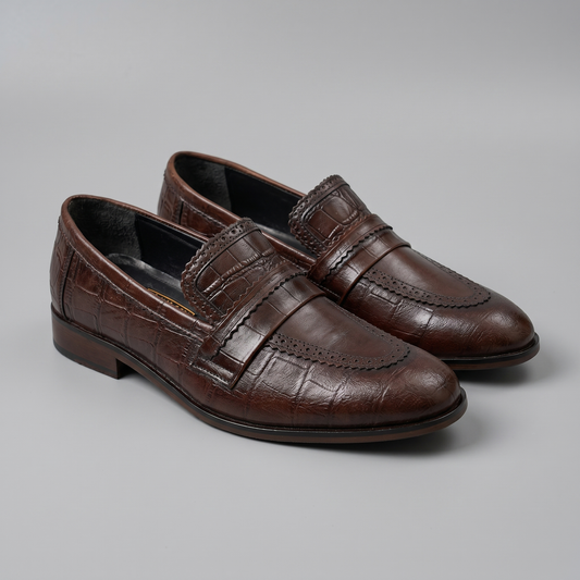 Prestige Croc-Embossed Loafers 16622