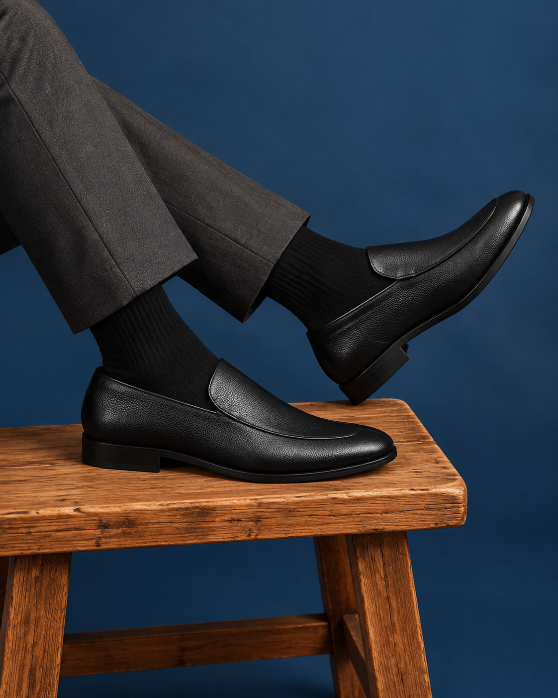 Plain Leather Pump Shoes - 16559