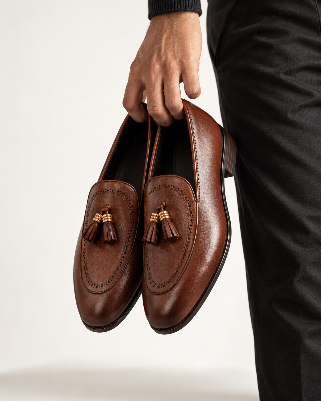 Chestnut Tassel Brown  Brogue Loafers - 16620