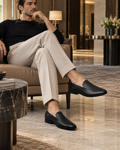 Plain Leather Pump Shoes - 16559