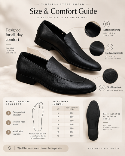 Plain Leather Pump Shoes - 16559