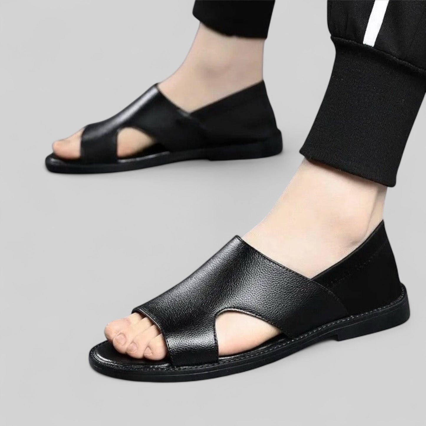 Elegant Leather Toe-Post Sandals- 16586