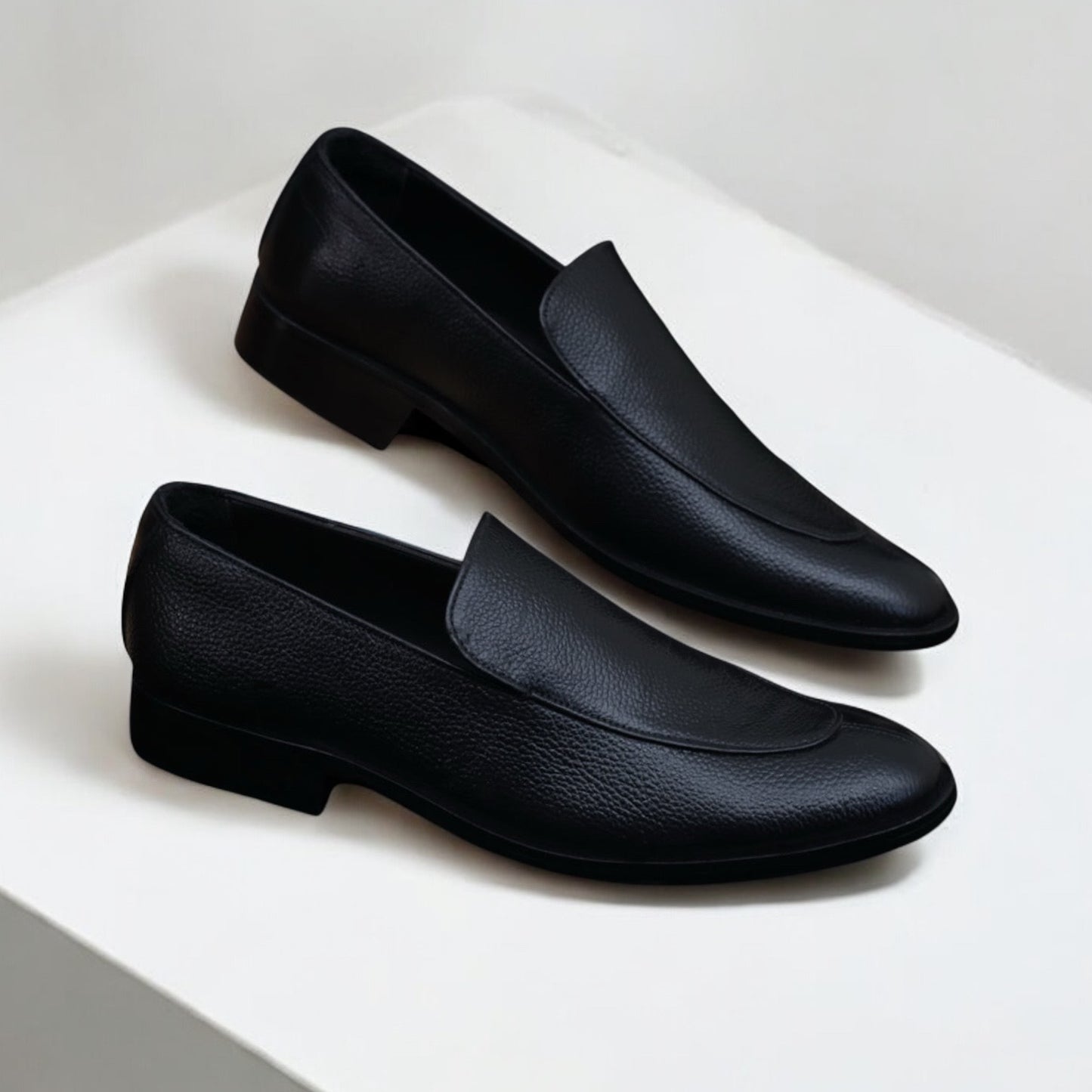 Plain Leather Pump Shoes - 16559