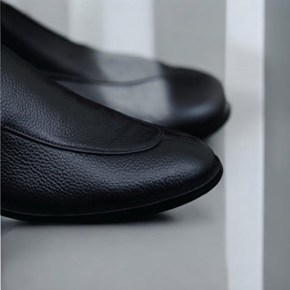 Plain Leather Pump Shoes - 16559