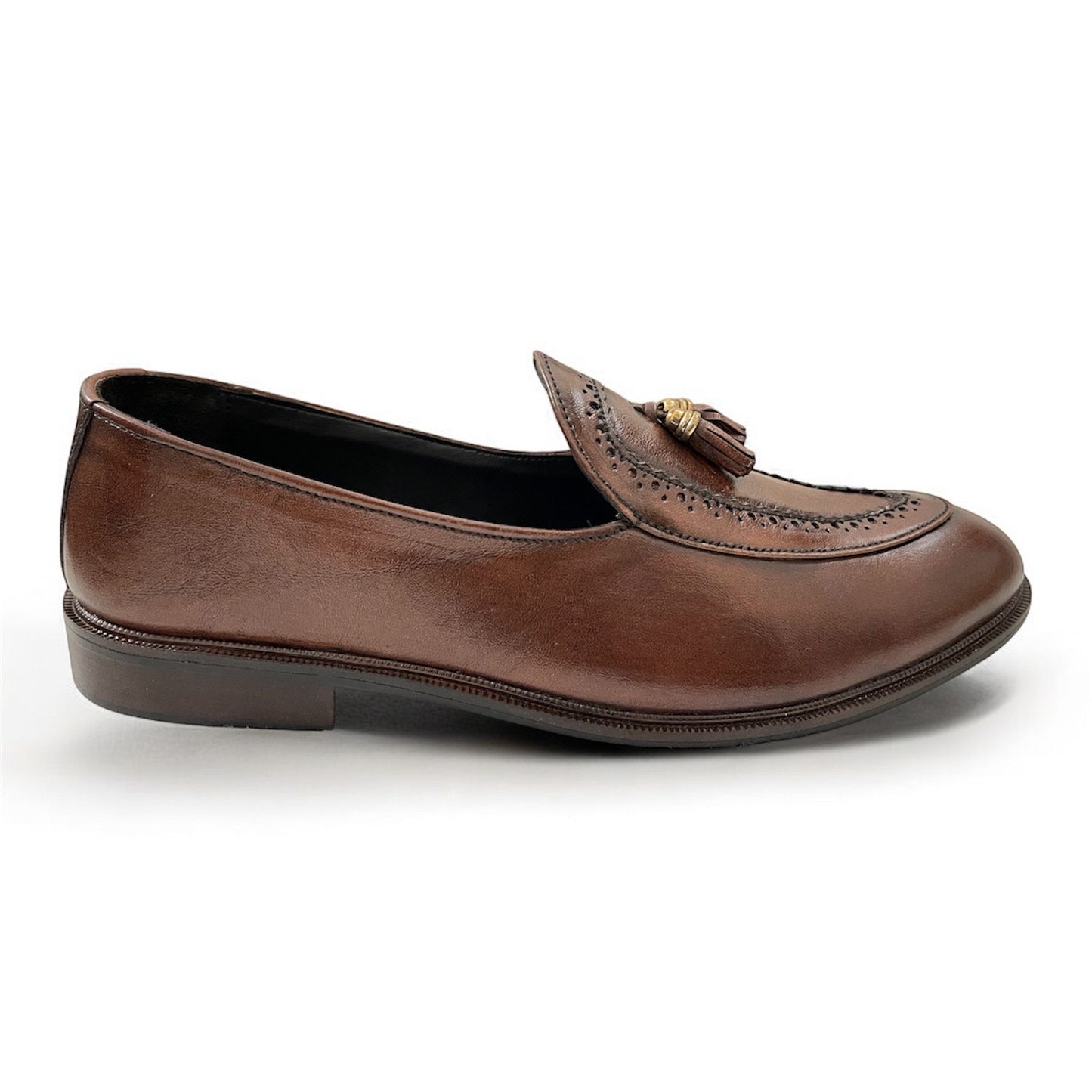 Chestnut Tassel Brown  Brogue Loafers - 16620