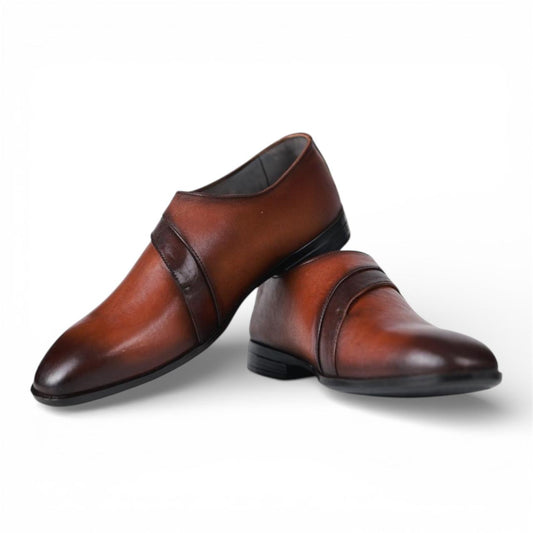 Oxford-Style Double Monk Leather Shoes -16624