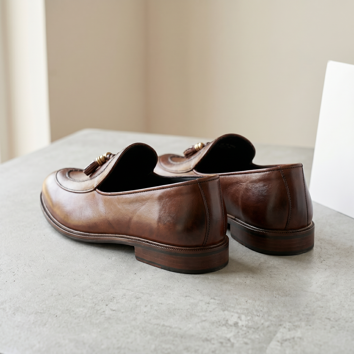 Chestnut Tassel Brown  Brogue Loafers - 16620